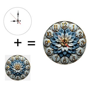 Round Wooden Wall <b>Clock</b> 25x25Cm Creative <b>Art</b> Quiet Movement Home Living Room Decor - Product Image 6