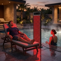 Sauna Saidi, thérapie par lumière rouge, technologie avancée à 9 longueurs d'onde, panneau LED pour tout le corps, soulagement de la douleur, alliage d'aluminium