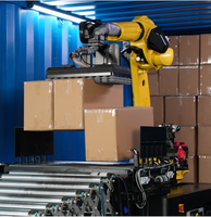 Robot industriel entièrement automatique, machine de chargement de conteneurs mobiles AGV, chargeur de boîtes avec convoyeur pour un déchargement et un chargement efficaces