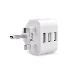 Factory Wholesale 3Pin <b>UK</b> <b>Plug</b> 5V 2.1A USB Charger Universal Mobile Phone Travel <b>Adapter</b> 3 X USB Compatible for iPhone 7 12 13 - Product Image 2