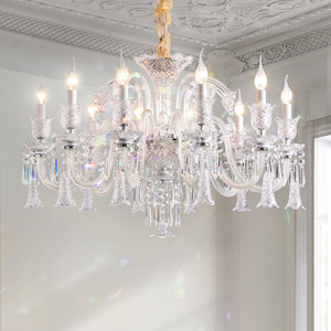Lámpara colgante de cristal K9 de lujo moderna, candelabro de vela de tubo de cristal de lujo para comedor, <span class=keywords><strong>Bar</strong></span>, Villa, decoración de boda, control remoto - Product Image 1