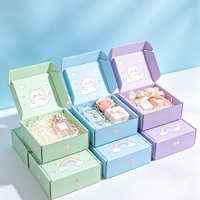 Boîte à colis pliante magnétique en carton ondulé avec poignée en ruban et impression de logo personnalisée