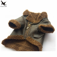 PU Chien Chiot Moto Veste Solide Motif Hiver Style Vêtements pour Halloween