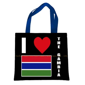 custom 16X14 inches Double Sided Sublimation Printing THE GAMBIA tote bag