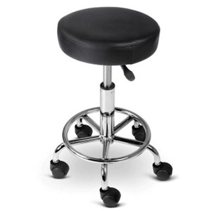 Taburete Giratorio Profesional para Salón con Elevación Hidráulica Ajustable y Ruedas para Barbería y Belleza - Product Image 2