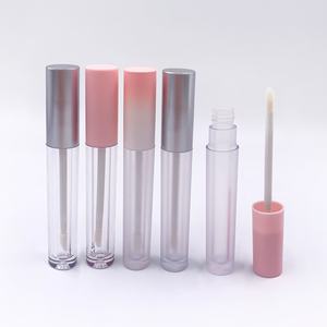Custom Transparent Round Empty Lip Gloss Wand Tube Plastic Lip Balm Container for Cosmetics - Product Image 5