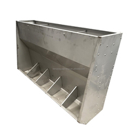 Mangeoire double face en acier inoxydable pour porcs d'engraissement Mangeoire automatique pour porcs et porcelets pour cages à porcs