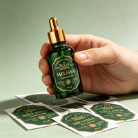 Étiquettes personnalisées TEDDY pour dentifrice parfumé aux huiles essentielles, en vinyle, avec feuille d'or, imperméables, écologiques, adhésives pour cosmétiques et soins de la peau