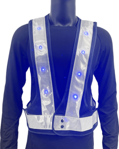 Colete Refletivo LED de Alta Visibilidade com Fita Refletiva de PVC e Tecido em Malha, Luzes LED em Forma de V, Colete de Segurança - Product Image 1