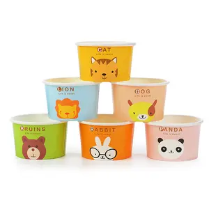 Các Nhà Sản Xuất Nhà Cung Cấp Bò In Dùng Một Lần Kem Giấy Bát Cốc Giấy Thực Phẩm Container Cho Snack Món Tráng Miệng Trái Cây