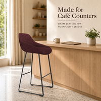 Silla de Ocio Tapizada con Respaldo para Oficina, Silla de Invitados, Taburete de Bar, Silla Individual para Área de Recepción, Barra de Bar, Oficina