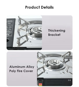 High Quality <strong>Outdoor</strong> Portable Camping Double Burner <strong>Gas</strong> Stove with Steel Split Structure Propane/Butane Fuel - Product Image 2