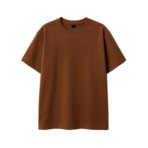 Camiseta Casual para Hombre, Transpirable, con Hombros Caídos, Lavado Enzimático, Tacto Ultra Suave, Corte Relajado, Comodidad al Usar, Camiseta Lisa - Product Image 1