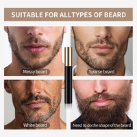 Mascara coiffant pour barbe sans logo pour hommes, super waterproof, épaississant, assombrissant, longue tenue, vente en gros