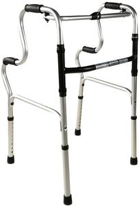 Deambulateur-Andador de <span class=keywords><strong>ayuda</strong></span> a caminar para personas con movilidad reducida, Andador de caminatas con marco de aluminio plegable, <span class=keywords><strong>ayuda</strong></span> médica para caminar, Rangka Berjalan - Product Image 4