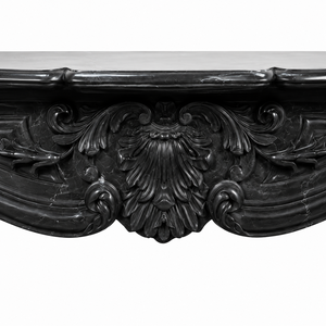 Chimenea Tradicional de Mármol con Tallado Ornamental, de Piedra Negra, para Interiores, con Leña, para Sala de Estar - Product Image 3
