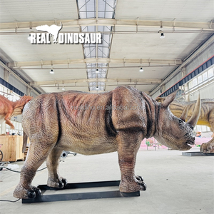 Modèle d'animal animatronique préhistorique grandeur nature, rhinocéros robotique pour les zoos - Product Image 5