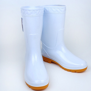 Bottes de pluie professionnelles blanches de qualité alimentaire, résistantes à l'huile, aux acides et aux alcalis, antidérapantes, résistantes à l'usure, chaussures de chef - Product Image 2