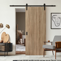 Portes de grange en bois massif de Chine, vente en gros d'usine, couleur personnalisée, ISO9001, pour projets de chambre à coucher