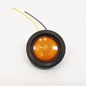 Factory High Quality 12V 24V Round Rubber Ring Colorful LED Vehicle Side Marker Lamps Lights For Trailer Truck