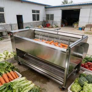 High Capacity Automatic <b>Vegetable</b> Peeler for Potatoes Carrots Ginger Stainless Steel - Product Image 3