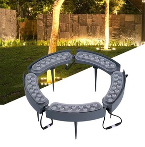 DMX extérieur RGB couleur palmier anneau lumineux 18W IP65 étanche parc jardin projecteur paysage pôle poste noix <span class=keywords><strong>de</strong></span> coco câlin arbre lampe - Product Image 2
