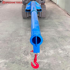 Forklift teleskopik Jib Boom Crane tugas berat Forklift lampiran dengan saku garpu Forklift diperpanjang Boom Crane - Product Image 3