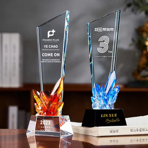 Placa de Cristal de Diseño Personalizado Colorida Honor of <span class=keywords><strong>Crystal</strong></span>, Trofeo de Cristal, Trofeos y Premios de Cristal con Diamantes de Arcoíris - Product Image 2