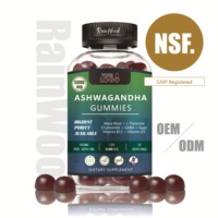 OEM Soulager Le Stress Ashwaganda Bonbons Aide Au Sommeil Ashwagandha Gummies 60pcs