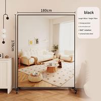 Miroir de danse portable, miroir sur pied pivotant, miroir domestique, miroir de dressing pleine longueur, miroir de yoga et de fitness