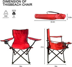 WOQI Logo personnalisable 600d <span class=keywords><strong>Camping</strong></span> Picnic Fish Chair Chaise de plage réglable avec porte-gobelet et accoudoir Chaise de randonnée bon marché - Product Image 5