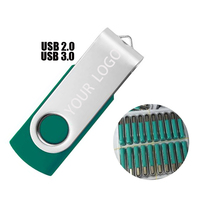 Jaster-clé usb pivotante personnalisée en métal, support à mémoire de 4gb 8gb, lecteur Flash à sublimation, haute qualité