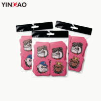 Etiqueta Adhesiva de PVC con Logotipo UV Personalizado, Impresión UV, Diseño de Dibujos Animados, Efecto Esmerilado, Resistente al Agua, Adhesivo con Diseño de Perro, Etiquetas Troqueladas Personalizadas