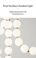 HEKEYLT nordique moderne français collier lumière boule décorative escalier lumière longue suspension luxe personnalisé blanc LED 80 2 ans 30000