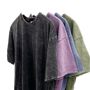 Vente en gros de T-shirts pour hommes de haute qualité, 100% coton, col rond, épaules tombantes, coupe oversize, style vintage, respirant, 230g, vierge, personnalisable avec logo - Product Image 1