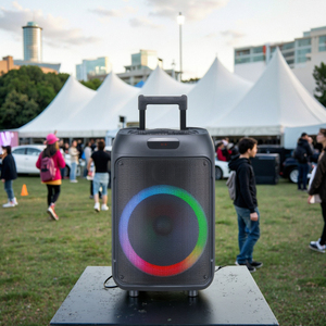 JBR-1205 12-inch Portable for <strong>Bluetooth</strong> <strong>Speaker</strong> for Square Dance DJ Mobile Karaoke Outdoor Singing RGB LED <strong>Lighting</strong> Battery - Product Image 4