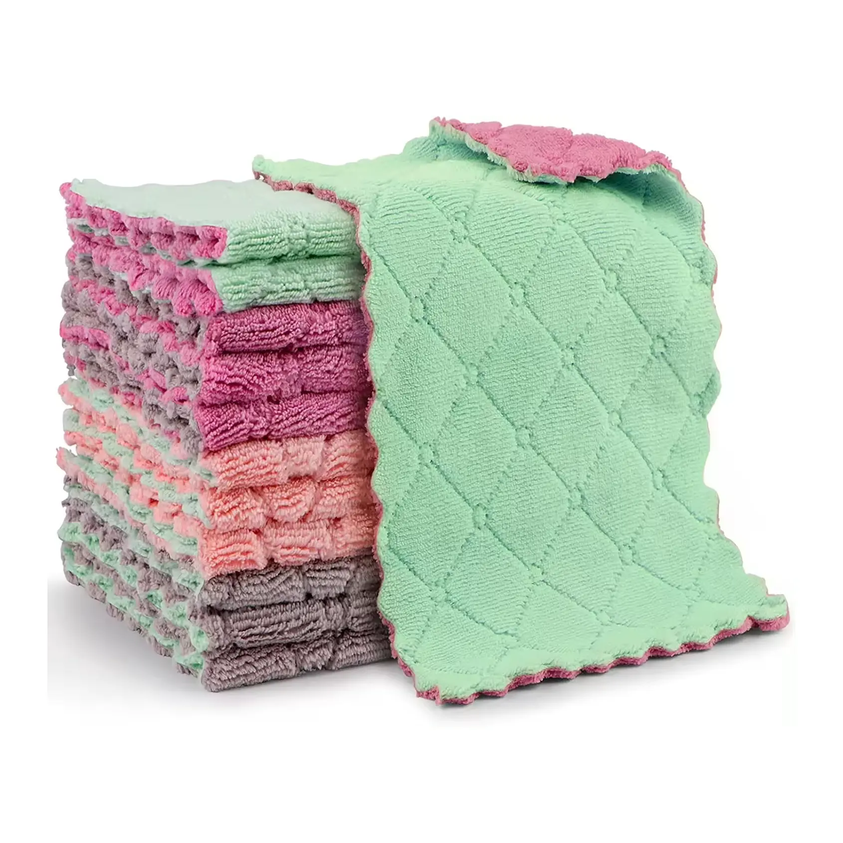 Hot Sale High Flexibility Microfiber Kitchen Towels Cloths Strong Washability Dish Cleaning Towels For Kitchen
