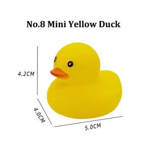Papere di gomma con occhiali da sole/cappelli/copricapo piccola Mini carnevale da crociera di compleanno in gomma Duckies vasca da bagno alla rinfusa - Product Image 3