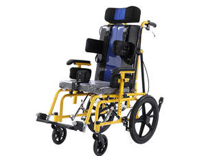 Leggero manuale pediatrico sedia a rotelle pieghevole per la riabilitazione domestica attrezzature per la terapia fisica dei bambini - Product Image 2