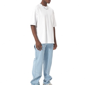 Wholesale <b>Men's</b> Solid Double Knee <b>Work</b> <b>Jeans</b> Denim Painter Pants Custom Carpenter <b>Jeans</b> Cargo Pants <b>Men's</b> <b>Jeans</b> - Product Image 2