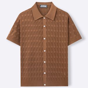 <span class=keywords><strong>Cardigan</strong></span> Polo Décontracté Homme Style Européen et Américain – Nouveauté Printemps-Été – Haut Tricoté à Manches Courtes - Product Image 4