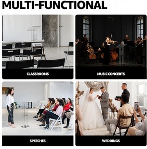 Atril de Podio Tipo Púlpito de Acrílico Transparente Moderno y Portátil para Iglesias Pastores Aulas Conferencias Música Bodas Eventos Recepciones - Product Image 6