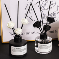Diffuseur de parfum d'ambiance longue durée à l'huile essentielle, ensemble de diffuseurs à roseaux en verre 100 ml, fait à la main