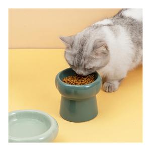 Mangkuk pemberi makan hewan peliharaan yang ditinggikan mangkuk anjing kucing mangkuk keramik tempat makan untuk hewan peliharaan - Product Image 4