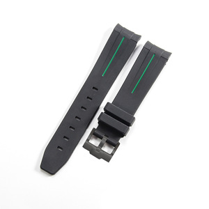 Compatible con la correa de reloj de silicona de la serie Rolex <span class=keywords><strong>Submariner</strong></span> negra y verde, correa de reloj impermeable para hombre de TPU de alta calidad - Product Image 2