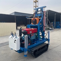 Machine de forage hydraulique sur chenilles haute performance 100m 200m 30HP pour puits d'eau