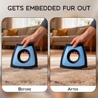 Mini grattoir portable en ABS et TPR pour nettoyer les poils d'animaux, chiens, chats, petits animaux - Utilisation à la maison et en voiture