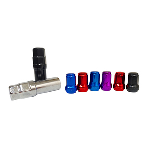 Tuercas de Seguridad Antirrobo para Ruedas, Nuevas, en Varios Colores, M12*1.5/1.25, de Acero Aleado Cromado, con Llave, Autoblocantes - Product Image 3