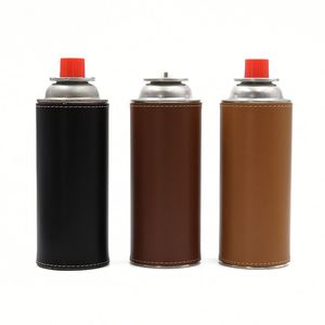 Housse de protection en cuir cousue à la main pour bouteille de gaz portable, support pour réchaud de camping et barbecue - Product Image 2