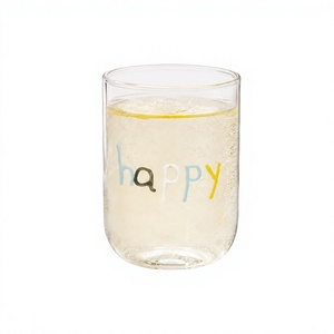 Verres à boire transparents en borosilicate faits à la main de 320 ml, sans plomb, pour whisky, eau, jus, réutilisables, en gros - Product Image 2